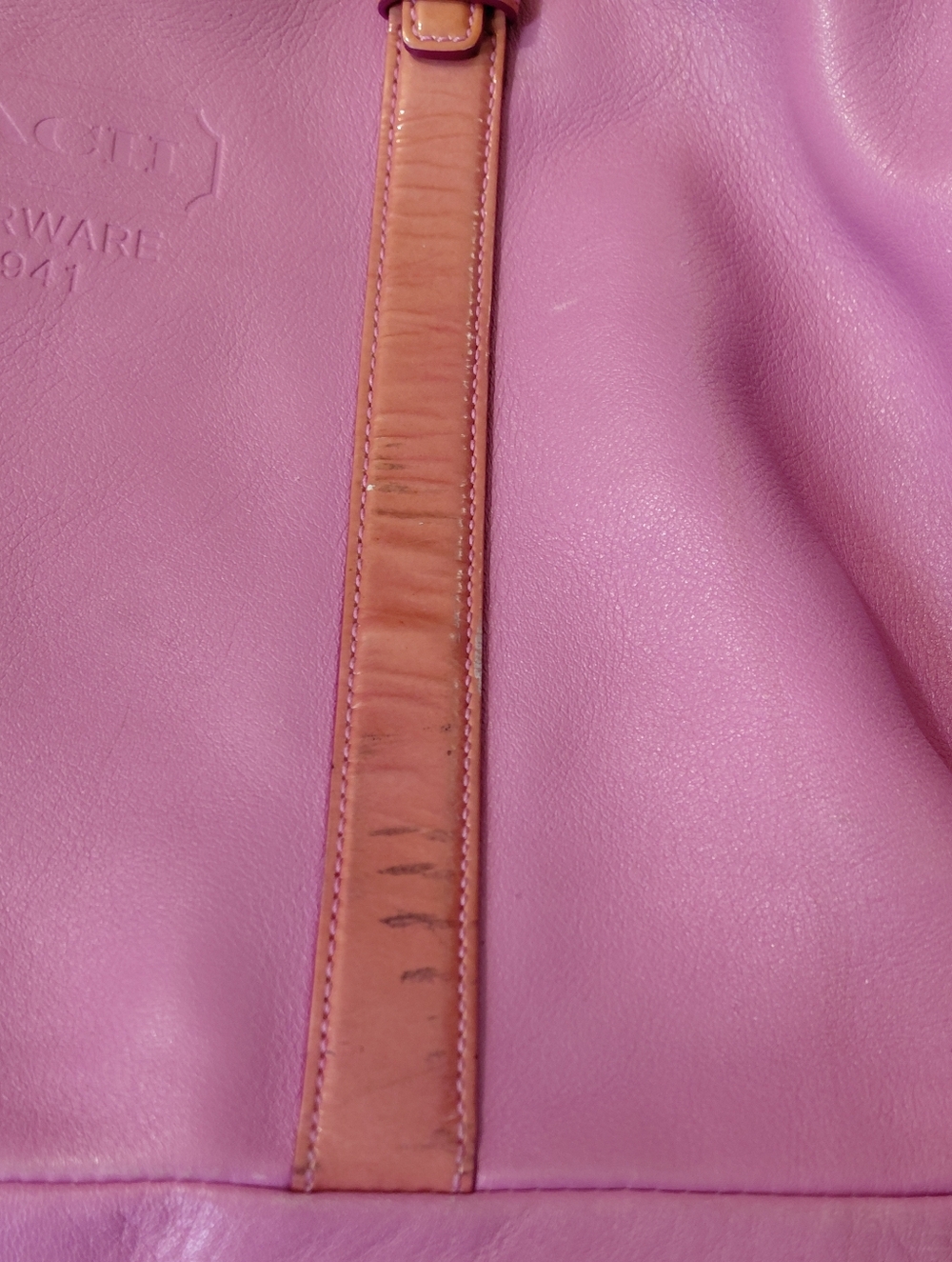Vintage Coach Hampton Gallery Pink Leather Tote Shoulder Bag - Picture 11 of 16